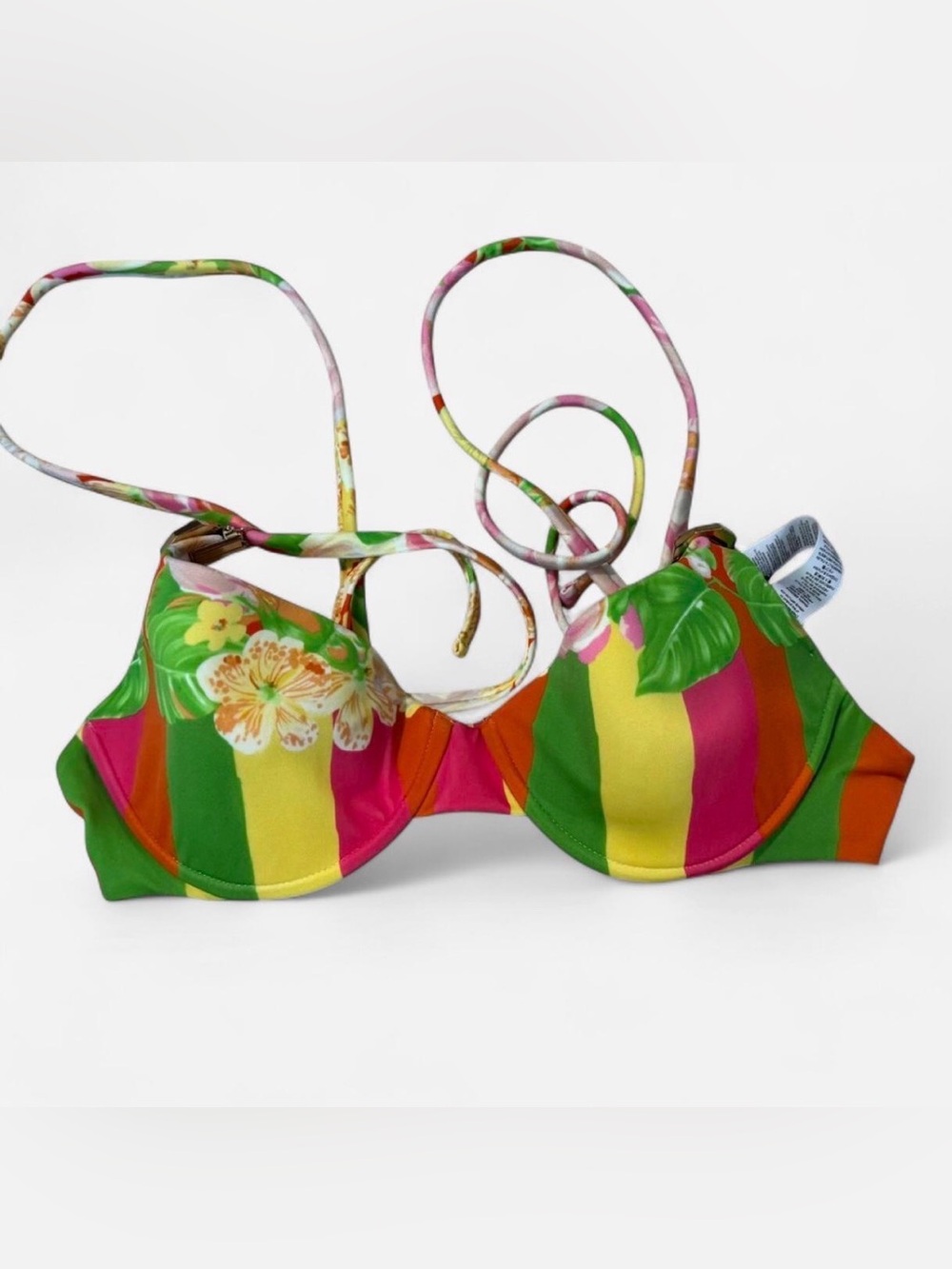 NWT Versace Tropical Floral Medusa Underwire Bikini